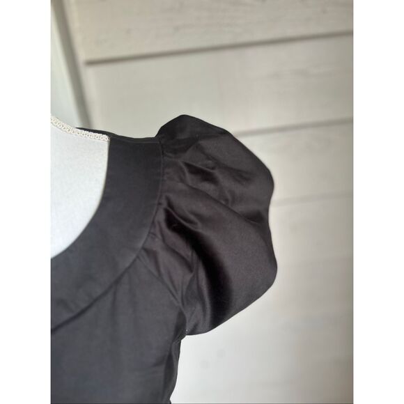 NWT French Connection Lolo Cutout Bow Back Dress Black Size 12 - Picture 14 of 16